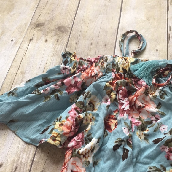 Umgee Off Shoulder Floral Romper - Picture 4 of 6